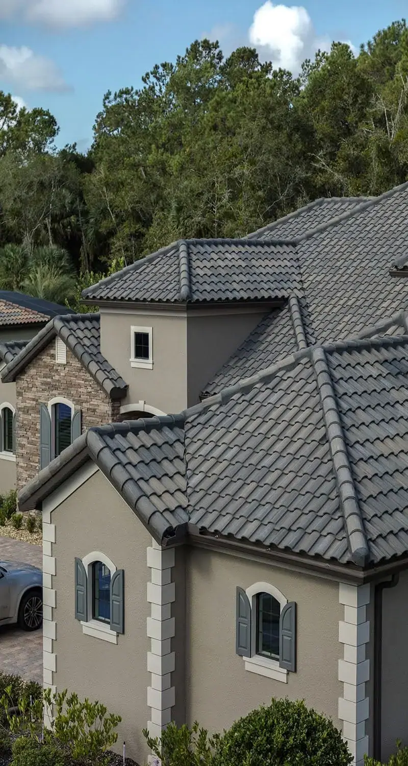 CertainTeed asphalt roofing shingles on a villa roof